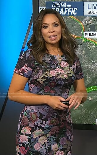 Adelle’s floral print short sleeve dress on Today
