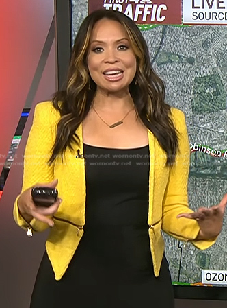Adelle’s yellow tweed zip jacket on Today
