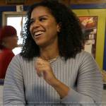 Adriana Diaz’s grey sweater on CBS Mornings
