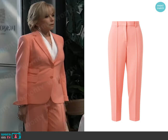 Akris Punto Ferry Pebble Crepe Pants worn by Peyton Honeycutt (Linda Purl) on General Hospital