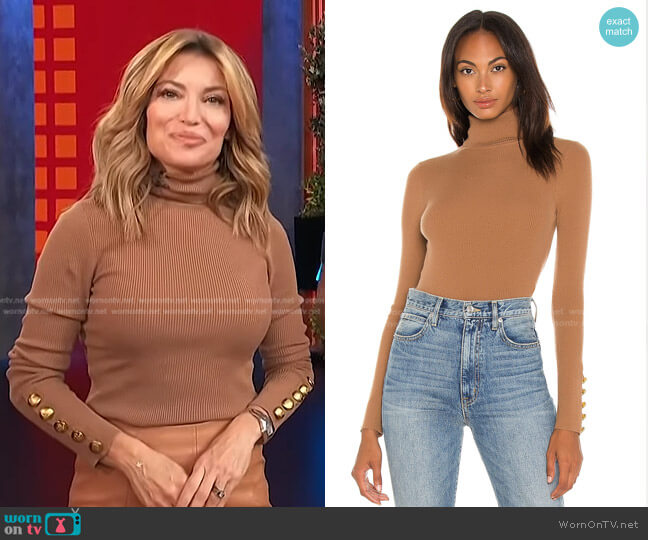 A.L.C. Desi Sweater worn by Kit Hoover on Access Hollywood