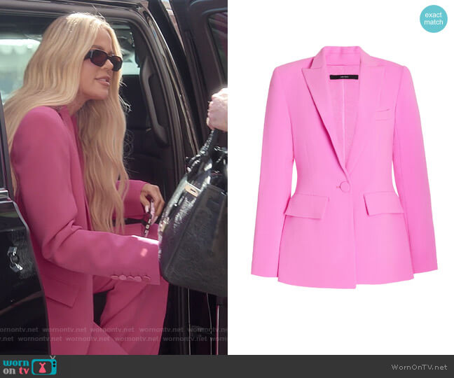 Alex Perry Carter crepe blazer worn by Khloe Kardashian (Khloe Kardashian) on The Kardashians