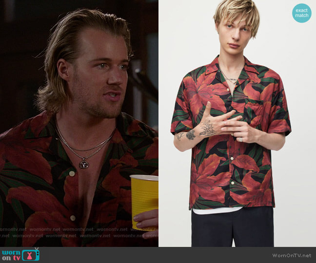 All Saints Dustlands Floral Shirt worn by JJ Parker (Hunter Clowdus) on All American
