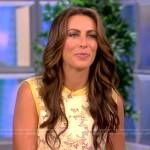 Alyssa’s yellow lace top on The View