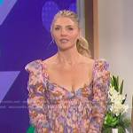 Amanda’s floral sweetheart mini dress on The Talk
