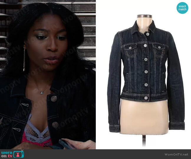 American Eagle Denim Jacket worn by Trina Robinson (Tabyana Ali) on General Hospital