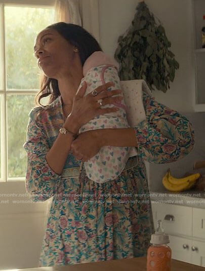 Amy’s floral dress on From Scratch