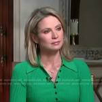 Amy’s green ribbed polo top on Good Morning America