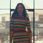 Amy’s multi colored stripe dress on From Scratch