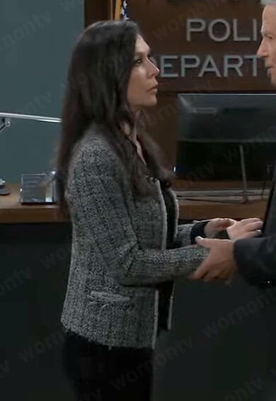 Anna’s tweed jacket on General Hospital