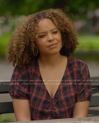 Antonia’s red plaid top on Today