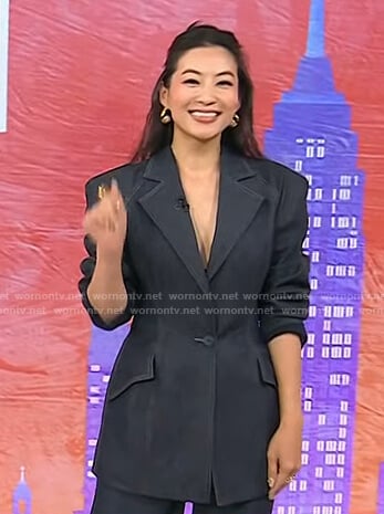 Arden Cho’s denim blazer on Today