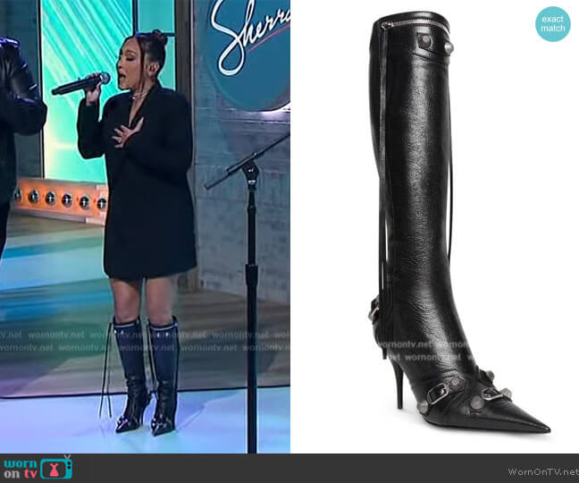 Balenciaga Cagole 90mm boots worn by Adrienne Eliza Houghton on Sherri