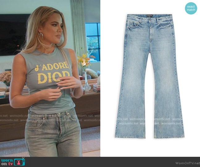 Balenciaga Flared Pants worn by Khloe Kardashian (Khloe Kardashian) on The Kardashians