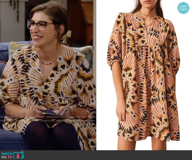 ba&sh Cleo Dress worn by Kat Silver (Mayim Bialik) on Call Me Kat