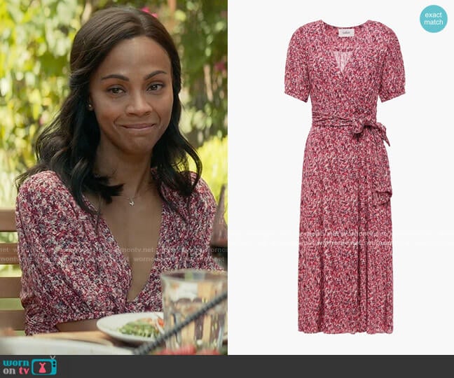 ba&sh Noemi Dress worn by Amy Wheeler (Zoe Saldana) on From Scratch