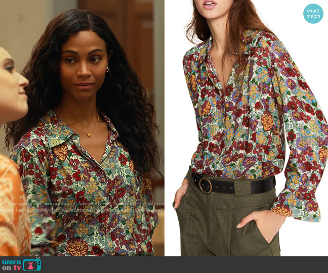 ba&sh Phara Top worn by Amy Wheeler (Zoe Saldana) on From Scratch