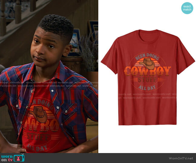 Been Doing Cowboy Stuff All Day for Cowboys Been Doing Cowboy Stuff All Day T-Shirt worn by Bill (Alfred Lewis) on Bunkd