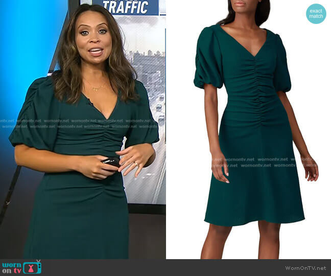 Black Halo Remus Dress worn by Adelle Caballero on Today