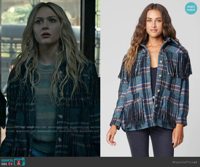 Blank NYC Check Shacket in Blank Check worn by Lexy Cross (Alyvia Alyn  Lind) on Chucky