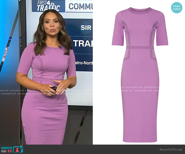 Boden Fitted Ponte Dress worn by Adelle Caballero on Today