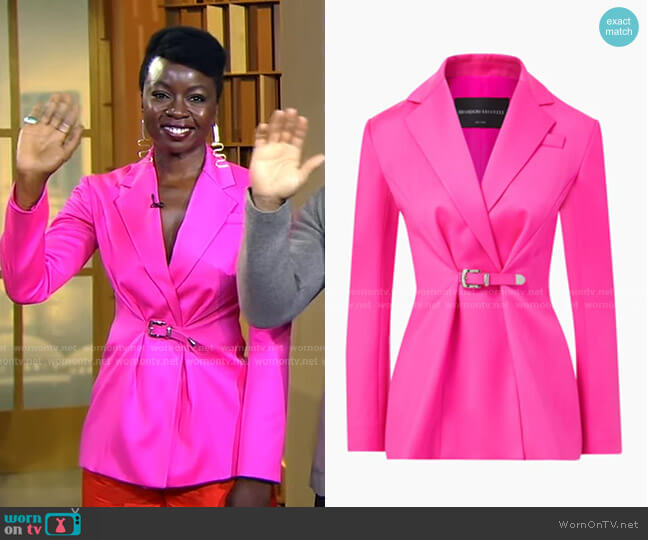 Brandon Maxwell The Pamela Jacket in Wool worn by Danai Gurira on Good Morning America