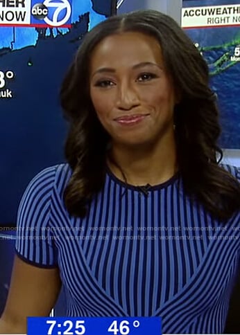 Brittany’s blue striped dress on Good Morning America