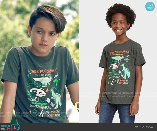 Cat & Jack Dino Graphic T-shirt worn by Dante Avila (Adan Maverick Carcaño) on Queen Sugar