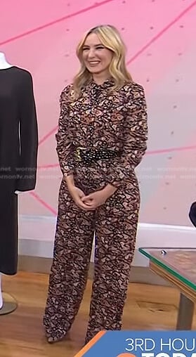 Chassie’s black floral jumpsuit on Today