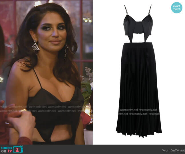 Christopher Kane Pleated Cut-out dress worn by Leva Bonaparte on Southern Charm