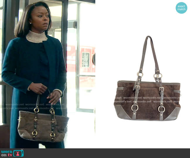 Coach Vintage Suede Bag worn by Zora Wheeler (Danielle Deadwyler) on From Scratch