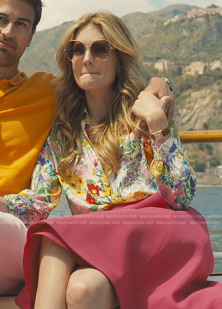 Daphne’s floral top on The White Lotus