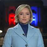 Dasha’s blue coat on Today