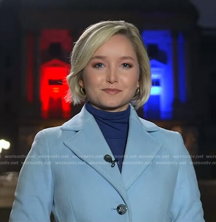 Dasha’s blue coat on Today