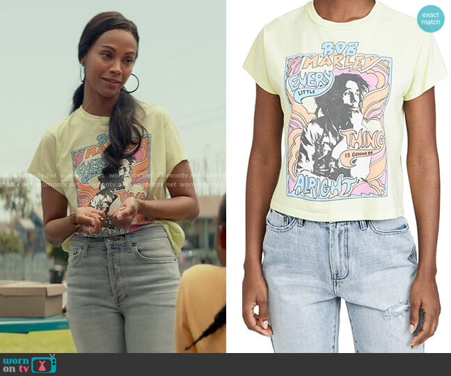 Daydreamer Bob Marley Shrunken Tee worn by Amy Wheeler (Zoe Saldana) on From Scratch