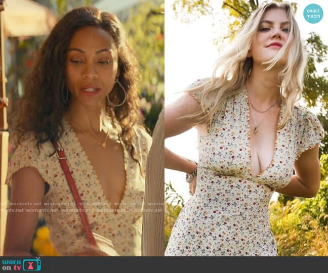 Doen Adra Dress worn by Amy Wheeler (Zoe Saldana) on From Scratch