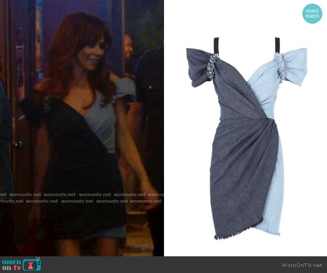 Dolce & Gabbana Two Tone Denim Dress worn by Nicolette Roman (Anna Friel) on Monarch