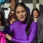 Donna’s purple mock neck top on Today