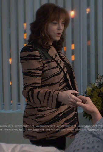 Dottie’s tiger stripe blazer on Monarch
