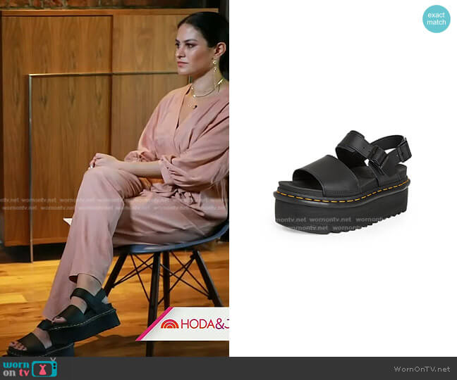 Dr. Martens Voss Quad Hydro Leather Platform Sandal worn by Donna Farizan on Today