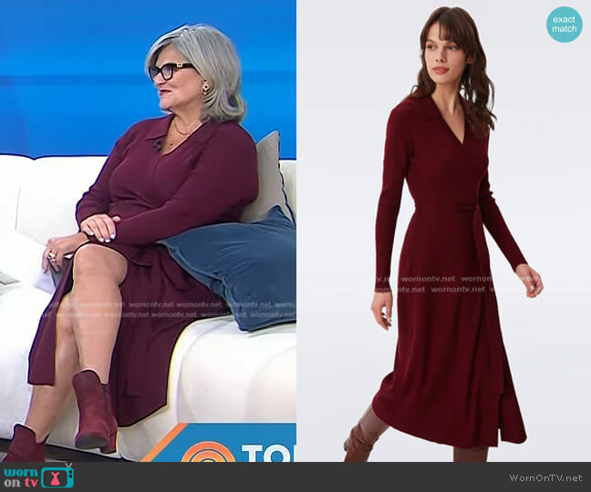 Diane von Furstenberg Christoph Midi Wrap Dress worn by Cynthia McFadden on Today