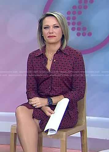 Dylan’s red geometric shirtdress on Today