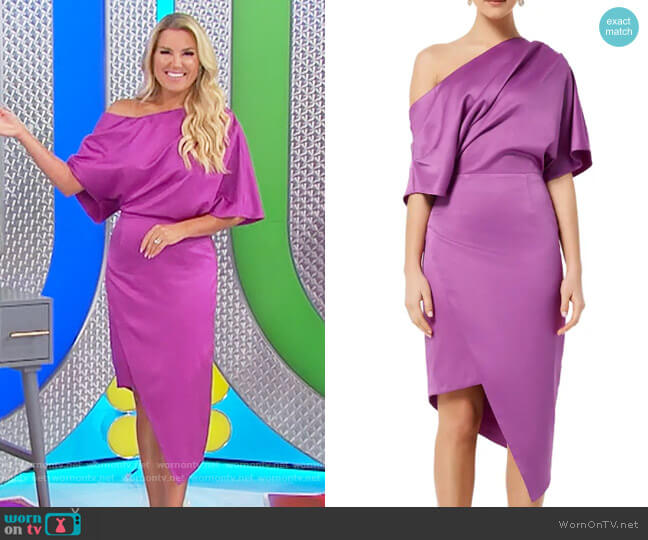 Elliatt Carson Dress in Orchid worn by Rachel Reynolds on The Price is Right