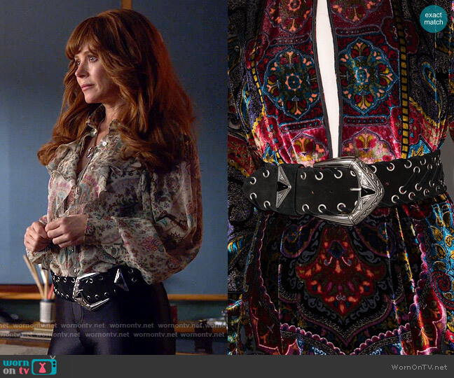 Etro Suede Waist Belt worn by Nicolette Roman (Anna Friel) on Monarch