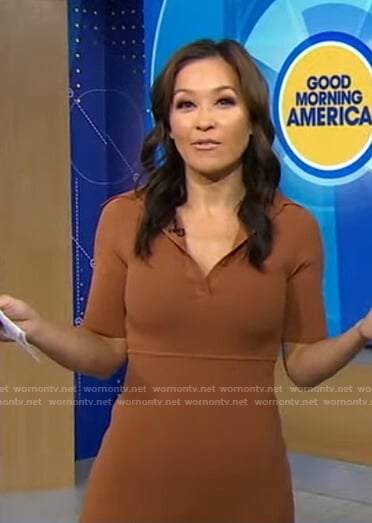 Eva’s brown polo dress on Good Morning America