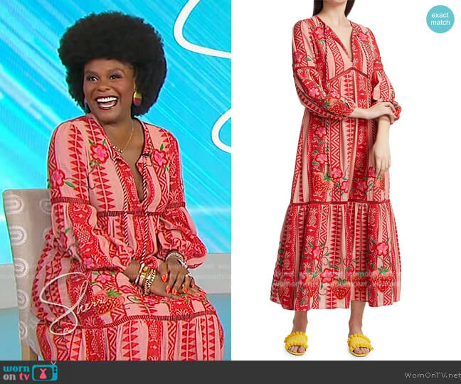 Farm Rio Pineapple Jacquard Maxi Dress worn by Tabitha Brown on Sherri