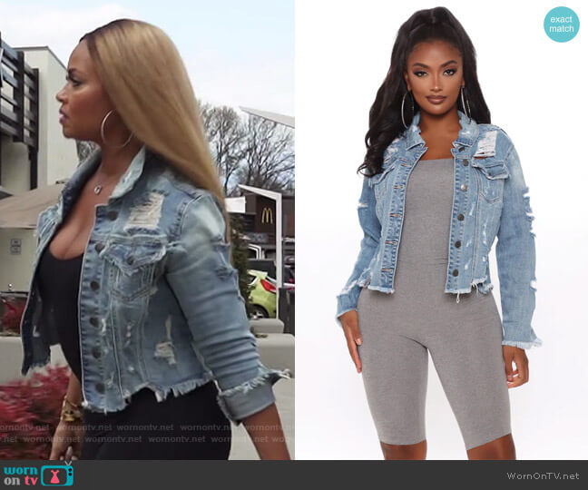 Fashion Nova Hysteria Jacket worn by Gizelle Bryant on The Real Housewives of Potomac