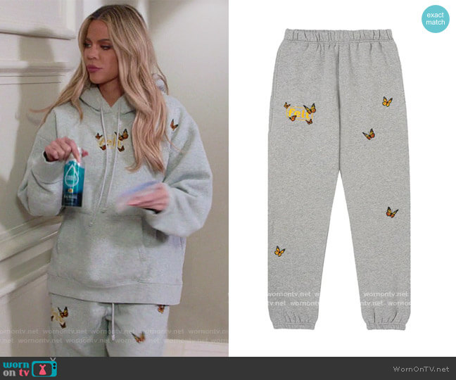 Felt Butterfly Pants Grey worn by Khloe Kardashian (Khloe Kardashian) on The Kardashians