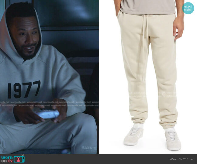 Fear of God Essentials Sweatpants worn by Lewis (McKinley Freeman) on Reasonable Doubt