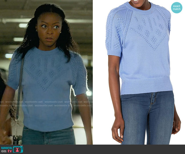French Connection Karla Knitted Short Sleeve Jumper worn by Zora Wheeler (Danielle Deadwyler) on From Scratch